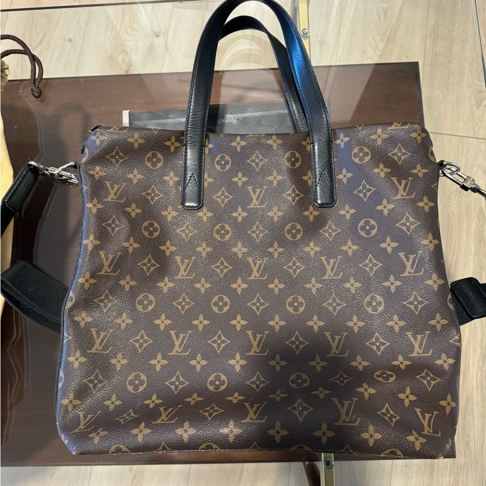 Louis Vuitton Monogram Macassar Kitan M40388 Men's Handbag Tote Bag
